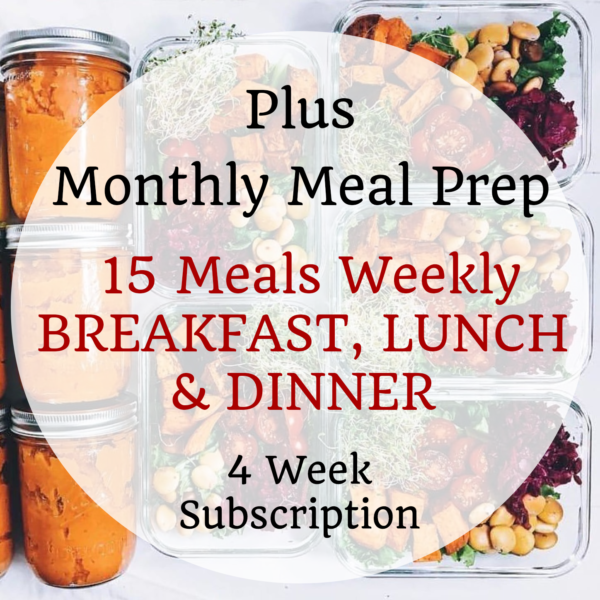 More Life Meals Monthly Vegan Meal Prep plus plan